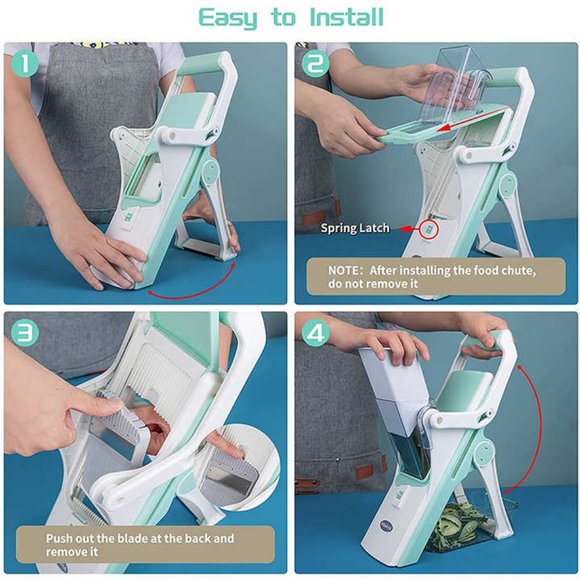 Pro Chef 5 In 1 Cutter Kitchen Multifunction Vegetable Chopper Manual Food - Picture 2 of 15